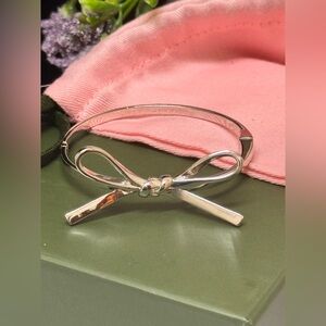 Kate Spade Skinny Mini Bow Silver Bangle